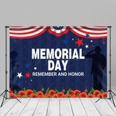Aperturee - Remember And Honor Red Floral Memorial Day Backdrop